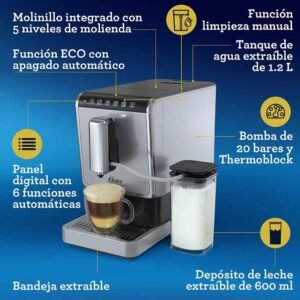 Cafetera OSTER Automática 20 Bares 2146375 Plateada - Image 8