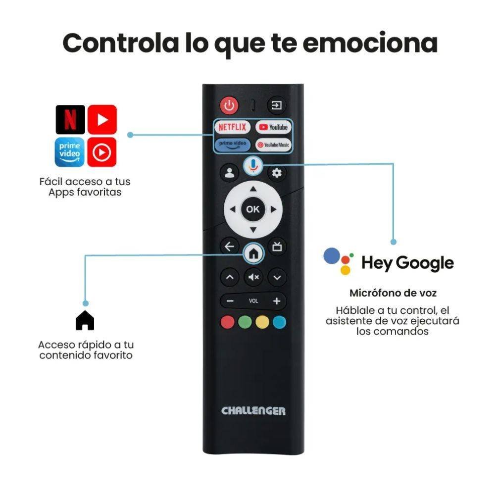 Televisor CHALLENGER 32" HD Smart TV LED 32KG84 Google TV - Image 6
