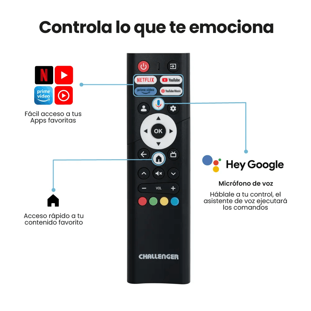 Televisor CHALLENGER 40" HD Smart TV LED 40KG84 Google TV - Image 6