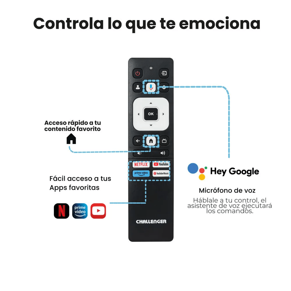Televisor CHALLENGER 58" 4K Smart TV LED 58KG85 Google TV - Image 6