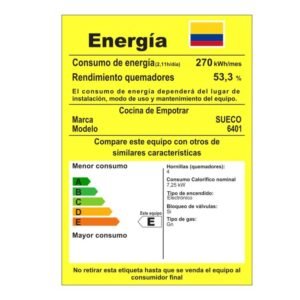 Estufa SUECO 60 cm 4 Puestos Gas Natural 6401 Vidrio - Image 5