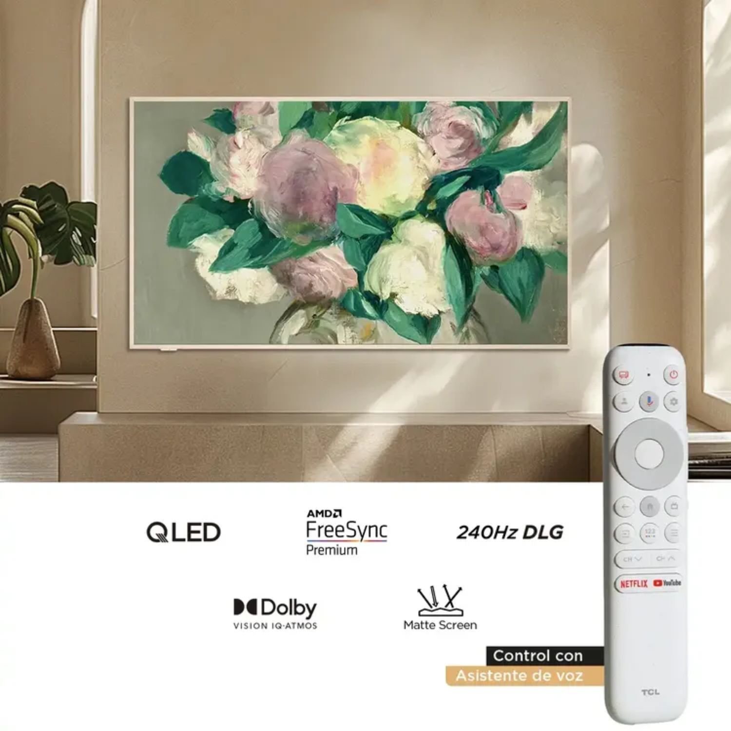 Televisor TCL 65" 4K Smart TV QLED 65A300W Google TV - Image 3