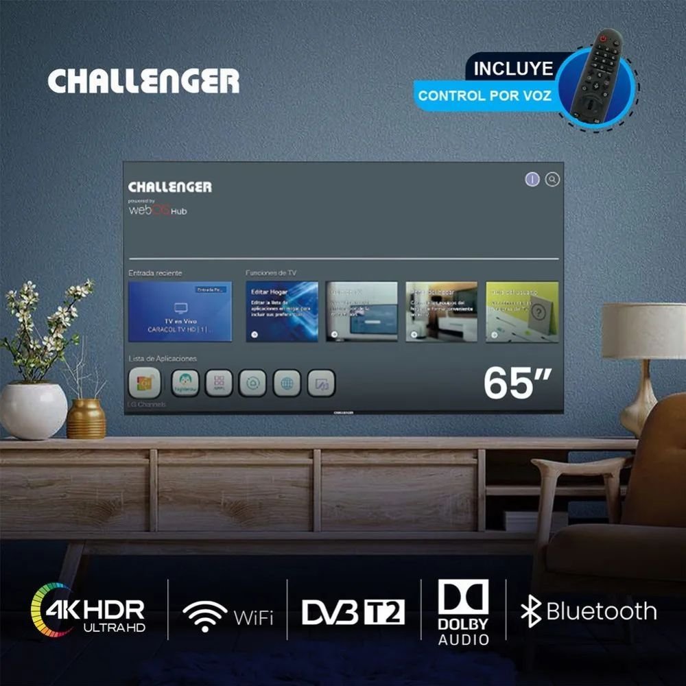 Televisor CHALLENGER 65" UHD 4k Smart Magic Control 65HW - Image 2