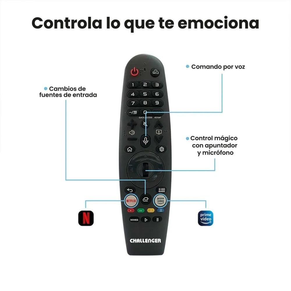 Televisor CHALLENGER 65" UHD 4k Smart Magic Control 65HW - Image 4