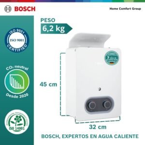 Calentador de Agua Gas Natural 5,5 Lt Tiro Natural BOSCH 319 - Image 5