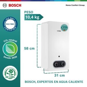 Calentador de Agua Gas Natural 10 Lt Tiro Natural BOSCH 040 - Image 6