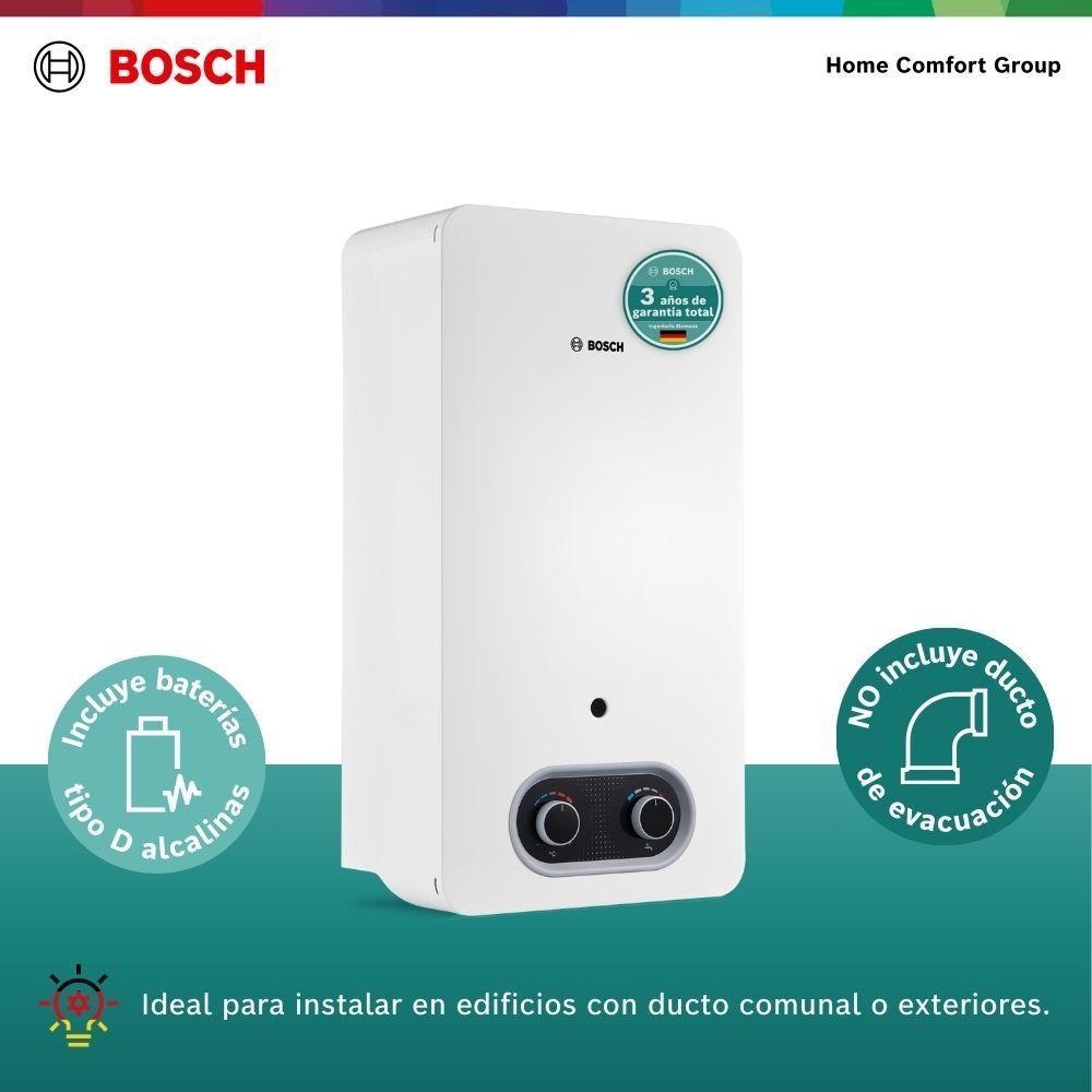 Calentador de Agua Gas Propano 10 Lt Tiro Natural BOSCH 041 - Image 3