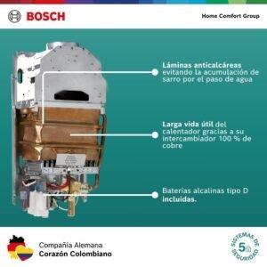 Calentador de Agua Gas Propano 13 Lt Tiro Natural BOSCH 043 - Image 5