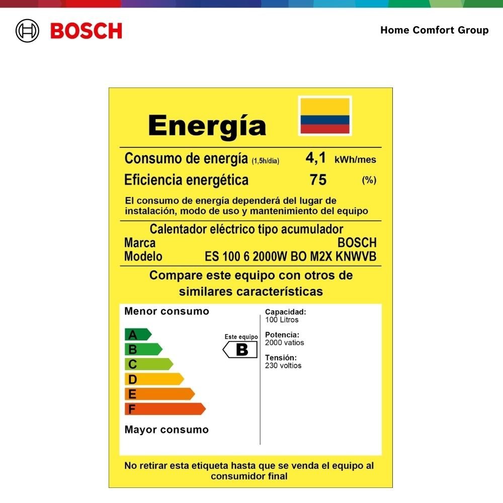 Calentador de Agua de Acumulacion 100 Litros 220 V BOSCH 351 - Image 8