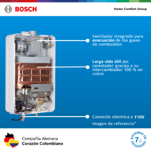 Calentador de Agua Gas Natural 6 Lt Tiro Forzado BOSCH 586 - Image 5