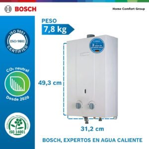 Calentador de Agua Gas Natural 6 Lt Tiro Forzado BOSCH 586 - Image 6