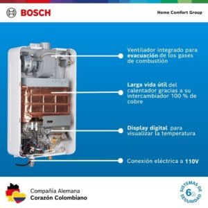 Calentador de Agua Gas Natural 6 Lt Tiro Forzado BOSCH 588 - Image 5