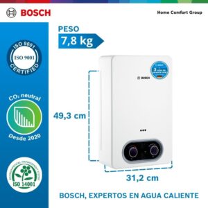 Calentador de Agua Gas Natural 6 Lt Tiro Forzado BOSCH 588 - Image 6