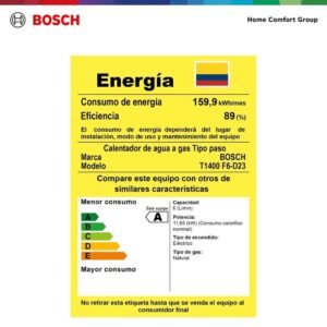 Calentador de Agua Gas Natural 6 Lt Tiro Forzado BOSCH 588 - Image 8