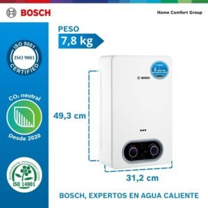 Calentador de Agua Gas Propano 6 Lt Tiro Forzado BOSCH 592 - Image 6