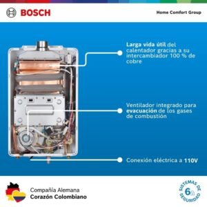 Calentador de Agua Gas Propano 12 Lt Tiro Forzado BOSCH 596 - Image 5