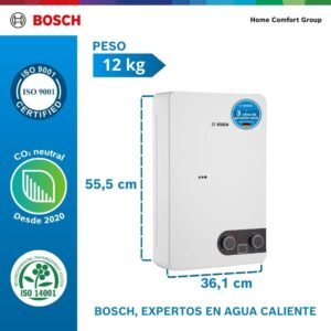 Calentador de Agua Gas Propano 12 Lt Tiro Forzado BOSCH 596 - Image 6