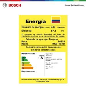 Calentador de Agua Gas Propano 12 Lt Tiro Forzado BOSCH 596 - Image 8