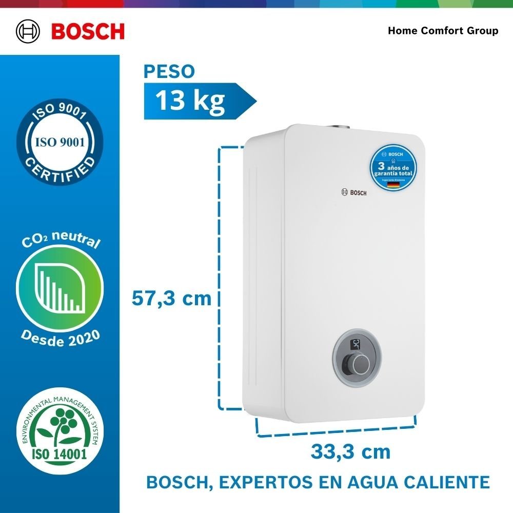 Calentador de Agua Gas Natural 8 Lt Tiro Forzado BOSCH 316 - Image 5