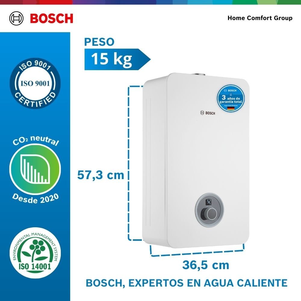 Calentador de Agua Gas Natural 14 Lt Tiro Forzado BOSCH 320 - Image 5