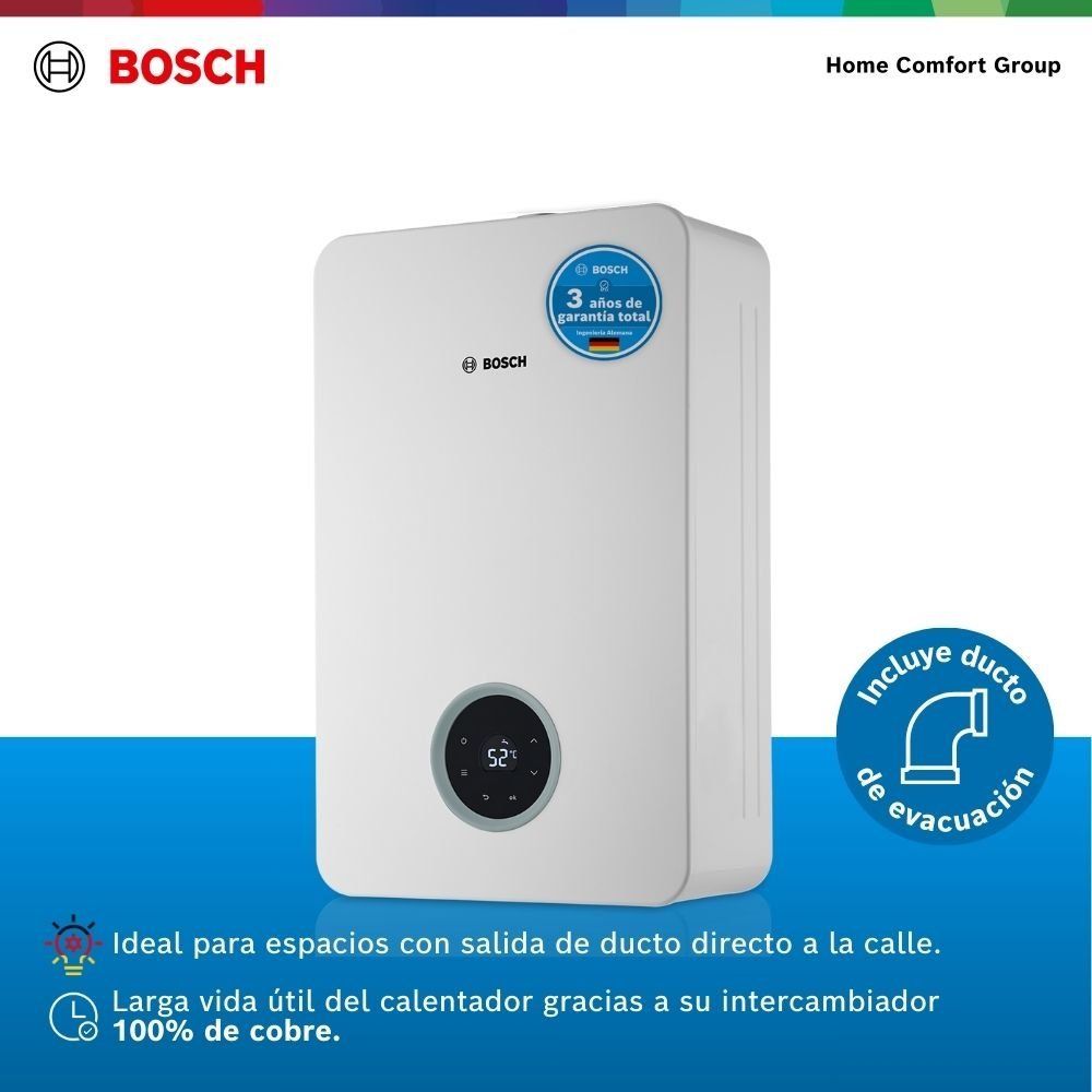 Calentador de Agua Gas Natural 15 Lt Tiro Forzado BOSCH 617 - Image 3