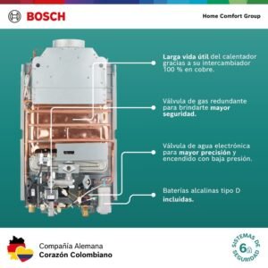 Calentador de Agua Gas Natural 5 Lt Tiro Natural BOSCH 604 - Image 5