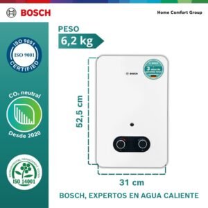 Calentador de Agua Gas Natural 5 Lt Tiro Natural BOSCH 604 - Image 6