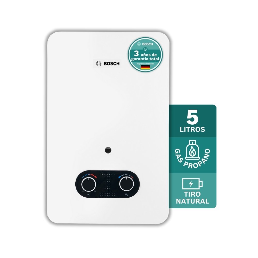Calentador de Agua Gas Propano 5 Lt Tiro Natural BOSCH 605 - Image 2