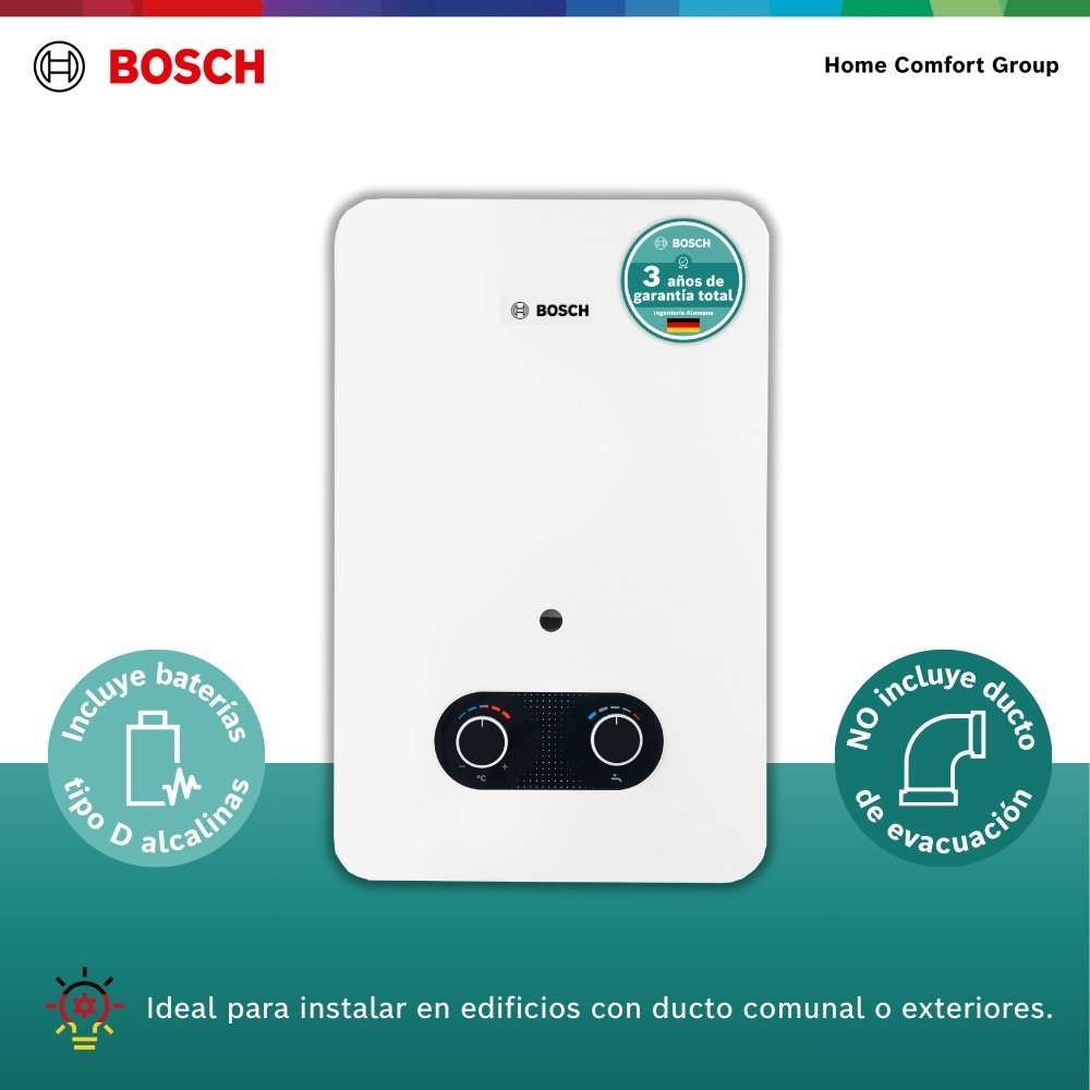 Calentador de Agua Gas Propano 5 Lt Tiro Natural BOSCH 605 - Image 3