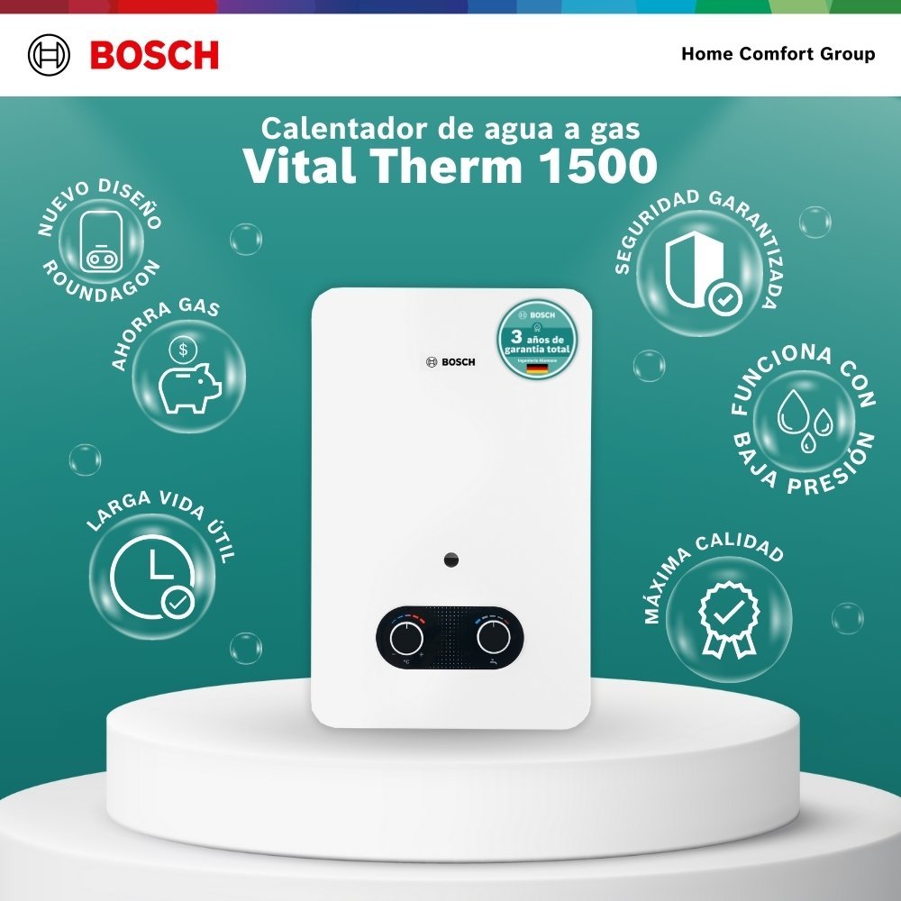 Calentador de Agua Gas Propano 5 Lt Tiro Natural BOSCH 605 - Image 4