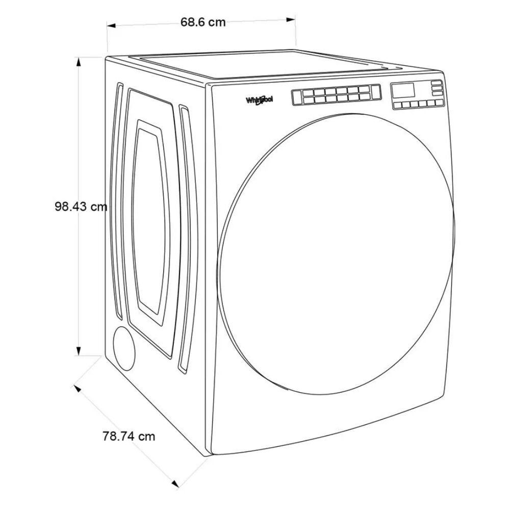 Secadora WHIRLPOOL 23 Kilos Electrica 220V 7MWED6605MC Gris - Image 6