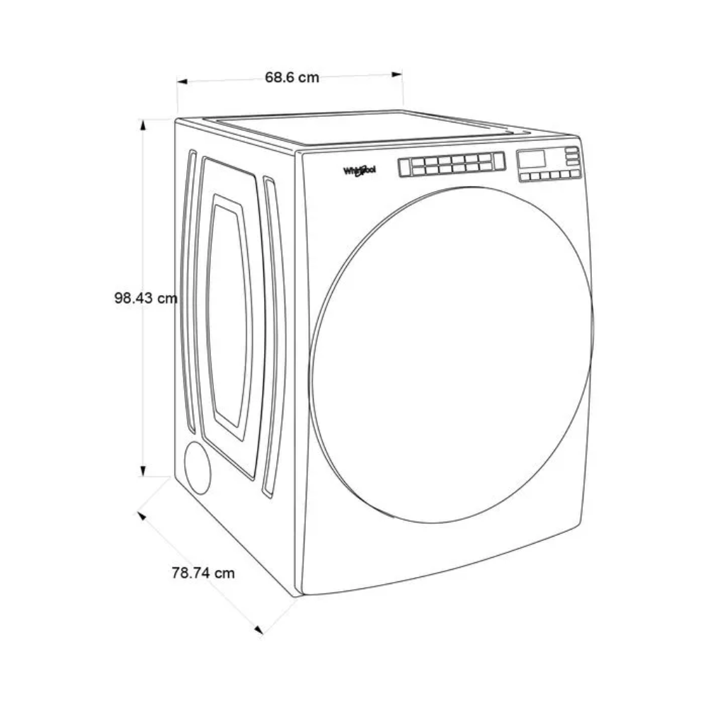 Secadora WHIRLPOOL 23 Kilos Electrica 7MWED6605MW Blanco - Image 8