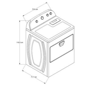 Secadora WHIRLPOOL 19 Kilos A Gas 7MWGD1900EW Blanco - Image 8