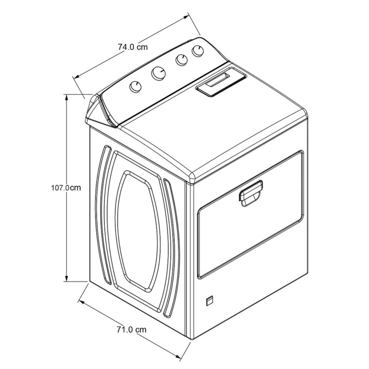 Secadora WHIRLPOOL 21 Kilos A Gas 7MWGD2040JM Blanco - Image 8