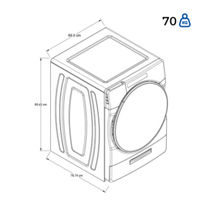 Secadora WHIRLPOOL 20 Kilos A Gas 7MWGD6620HW Blanco - Image 5