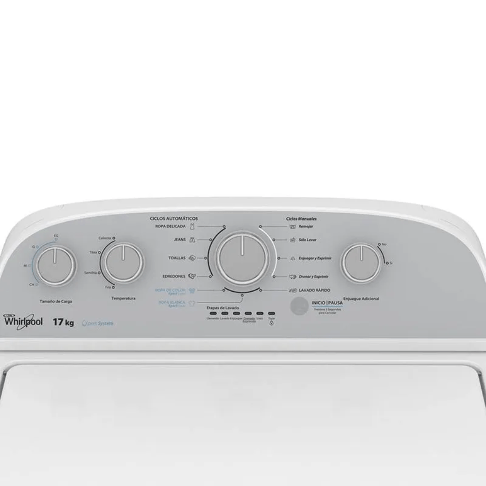 Lavadora WHIRLPOOL 17 KG Carga Superior 7MWTW1700EM Blanco - Image 2