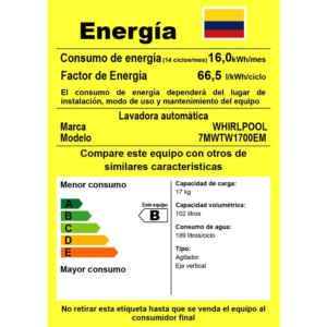 Lavadora WHIRLPOOL 17 KG Carga Superior 7MWTW1700EM Blanco - Image 6