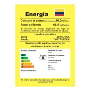 Lavadora WHIRLPOOL 18 Kg Carga Superior 7MWTW1805EM Blanco - Image 4