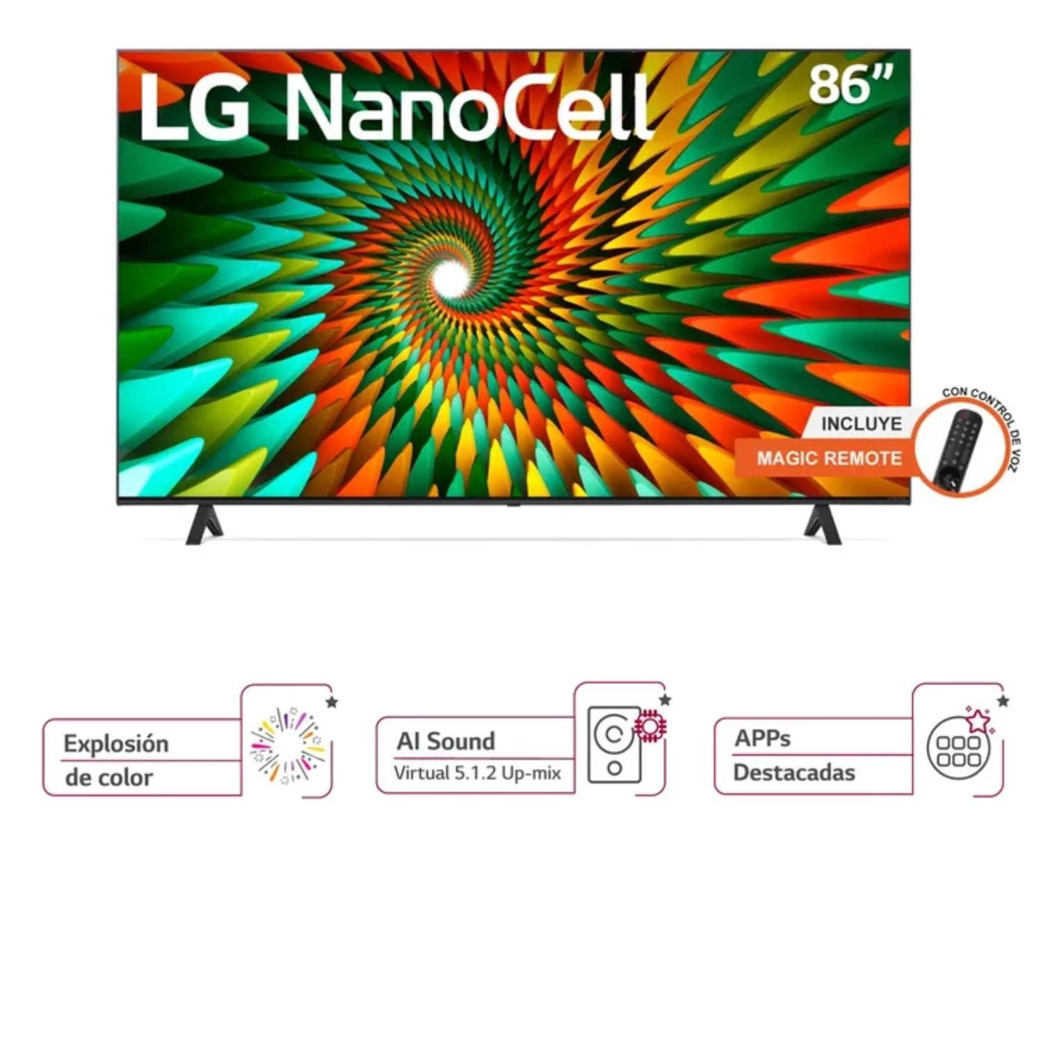 Televisor LG 86" Nano Cell 4K Magic Remote 86NANO77SRA - Image 5