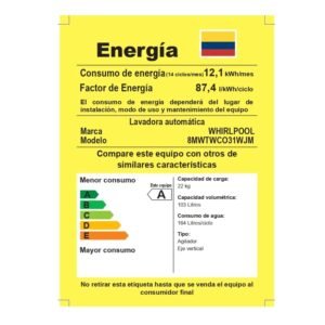 Lavadora WHIRLPOOL 20 Kg Carga Superior 8MWTWCO31WJM Blanco - Image 8