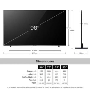 Alternative view of Televisor TCL 98" 4K Smart TV QLED 98P8K Google TV