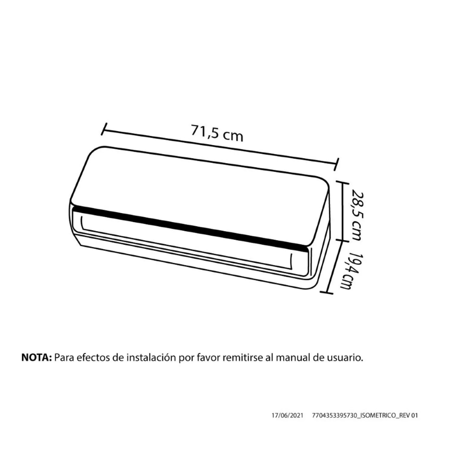 Aire Acondicionado 9000 BTU On/Off 110V HACEB Blanco - Image 5