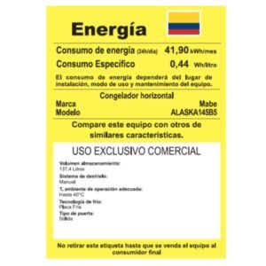 Congelador MABE Horizontal Frost 145Lt Dual ALASKA145B5 Blanco - Image 8