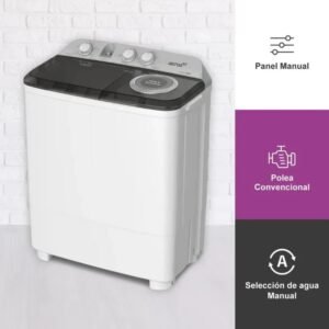 Lavadora ACROSS 8 Kilos Doble Tina ALD0835PE Blanco - Image 3