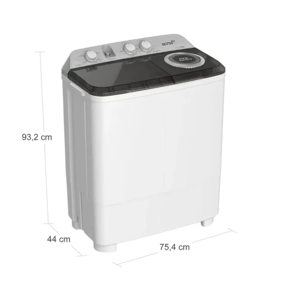 Lavadora ACROSS 8 Kilos Doble Tina ALD0835PE Blanco - Image 6