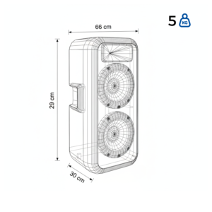 Parlante ARGOM Inalambrico 70W Bluetooth ARG-SP-4060BK - Image 7
