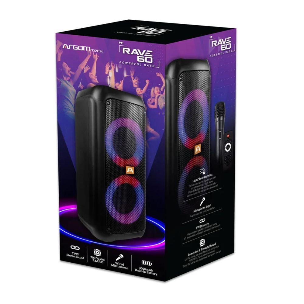 Parlante ARGOM Inalambrico 70W Bluetooth ARG-SP-4060BK - Image 6