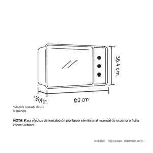 Horno de Empotrar HACEB Electrico 60cm 220V ASF 60-36 INOX - Image 5