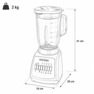 Licuadora BLACK+DECKER 1.25 Litros 10 Vel 550 W BLBD210GB - Image 6
