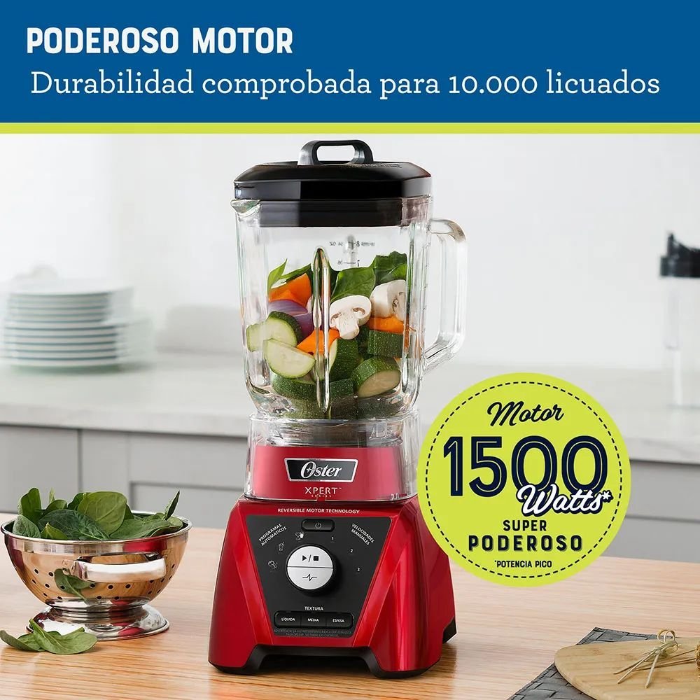 Licuadora OSTER 2 Litros 3 Vel 1500 W BLST3B-RPG Rojo - Image 6
